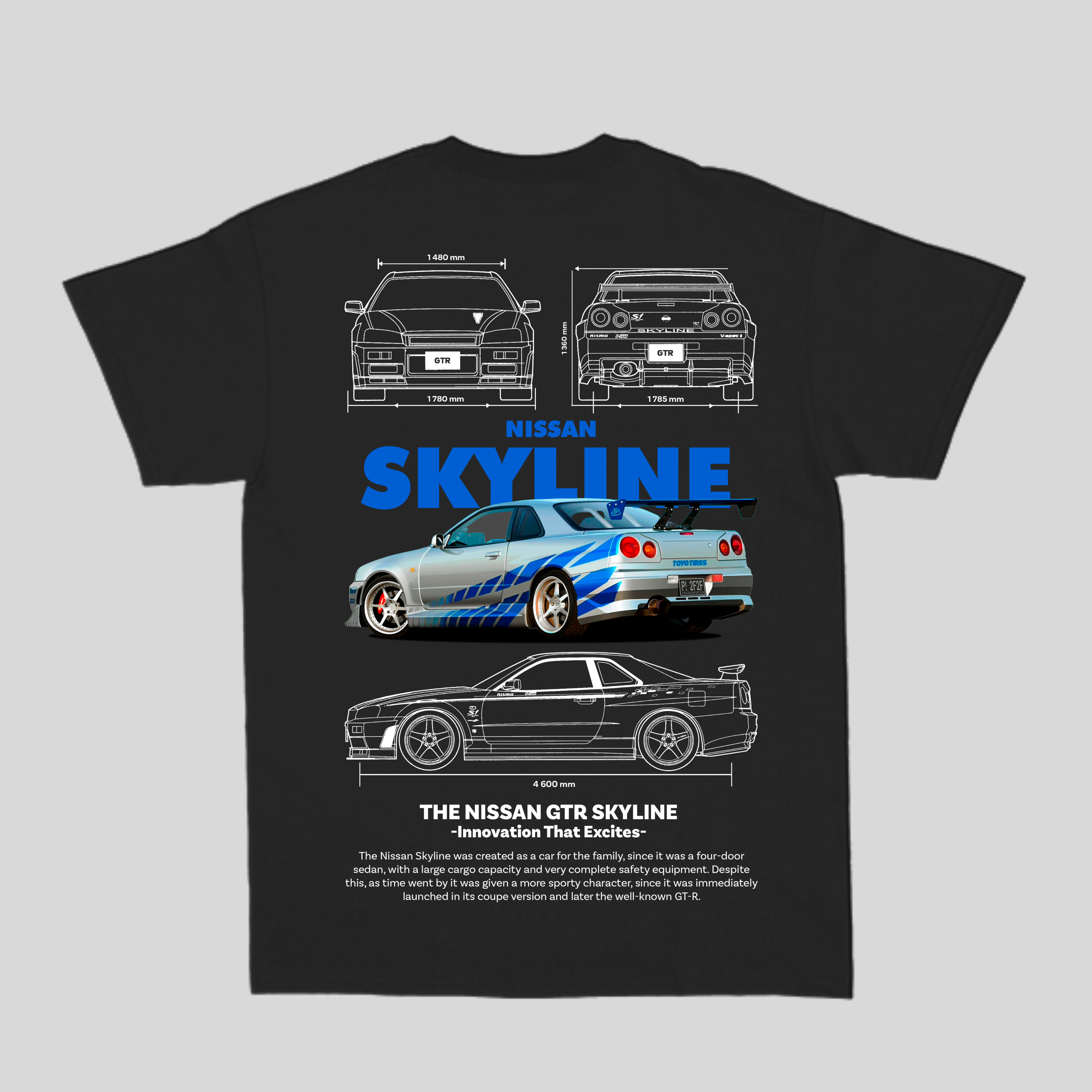 Camiseta Nissan Skyline GTR R34