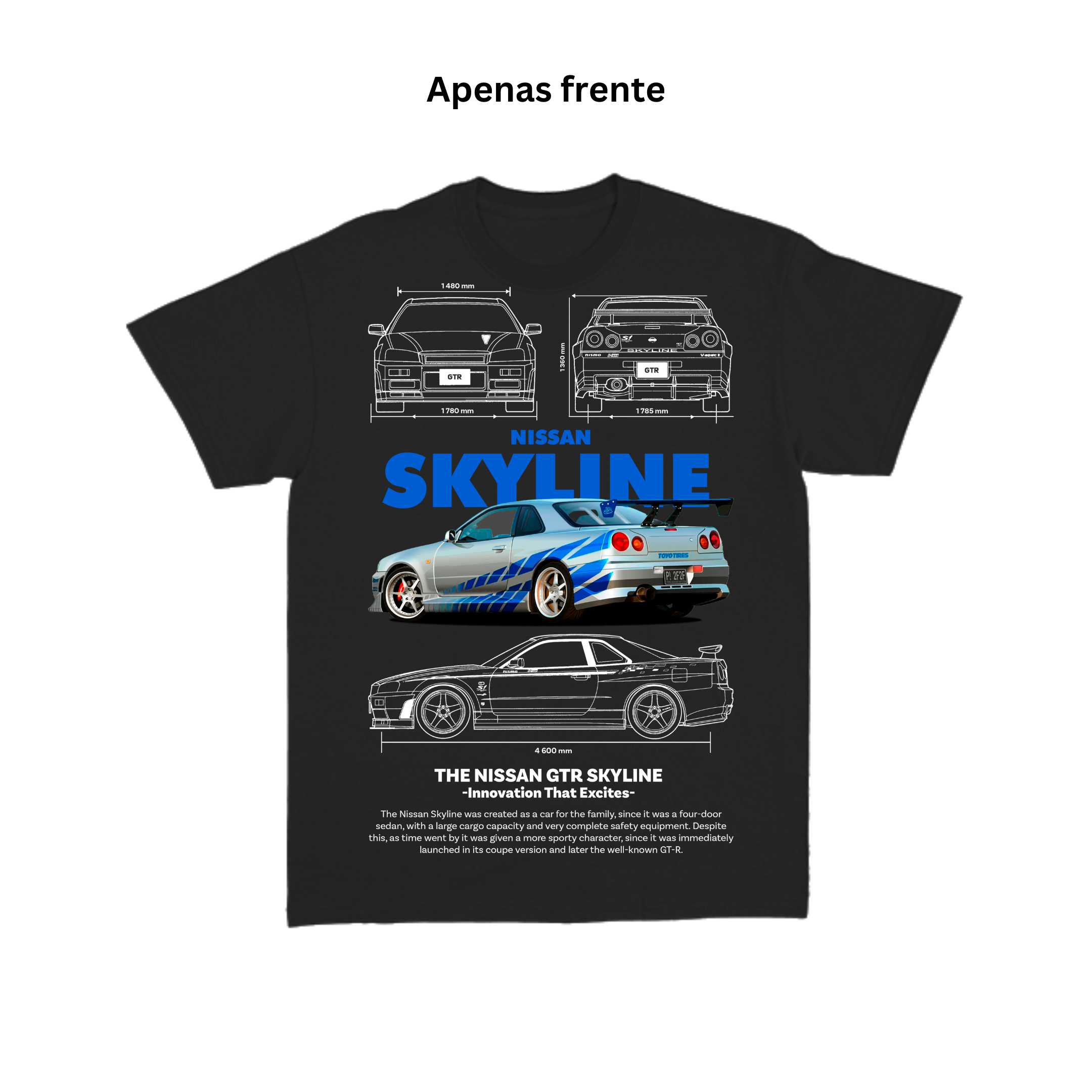 Camiseta Skyline Estampa Na Frente