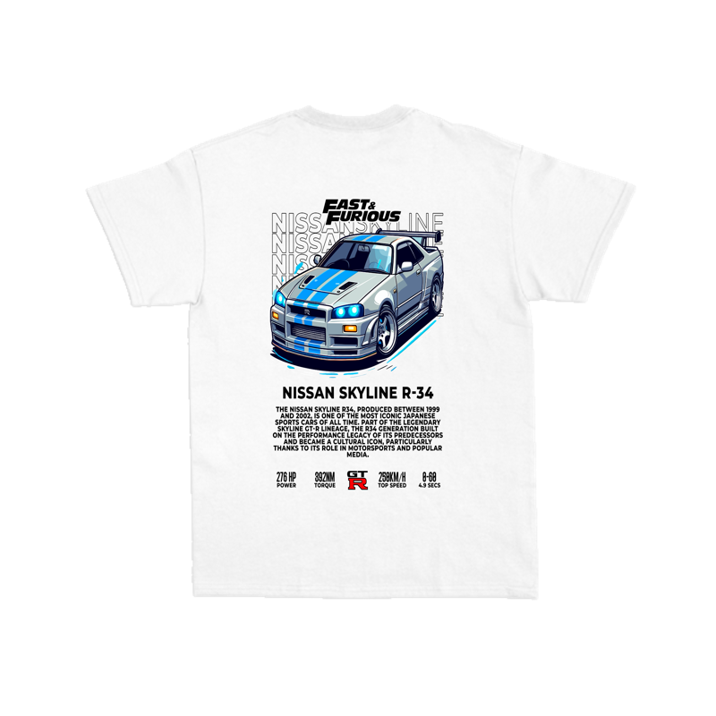 Camiseta Skyline Velozes E Furiosos