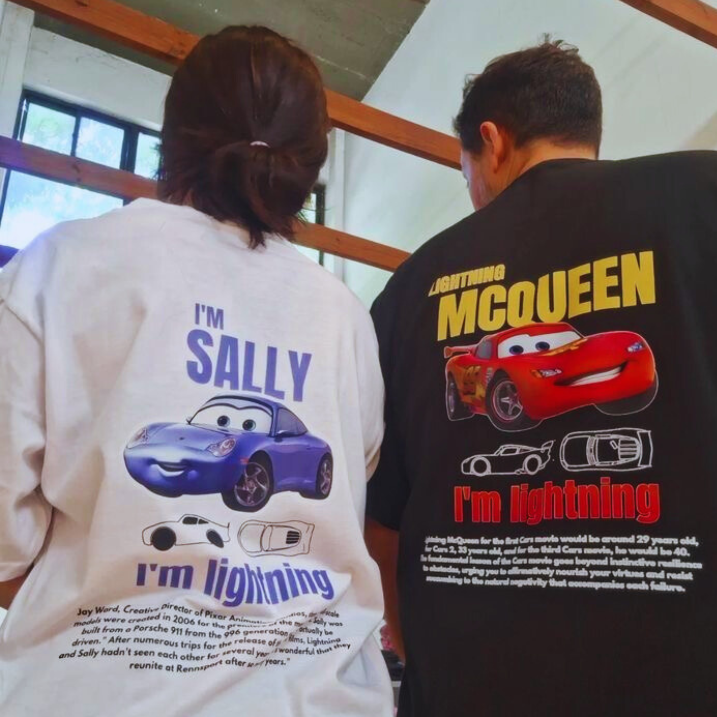 Combo Camiseta Mcqueen e Sally