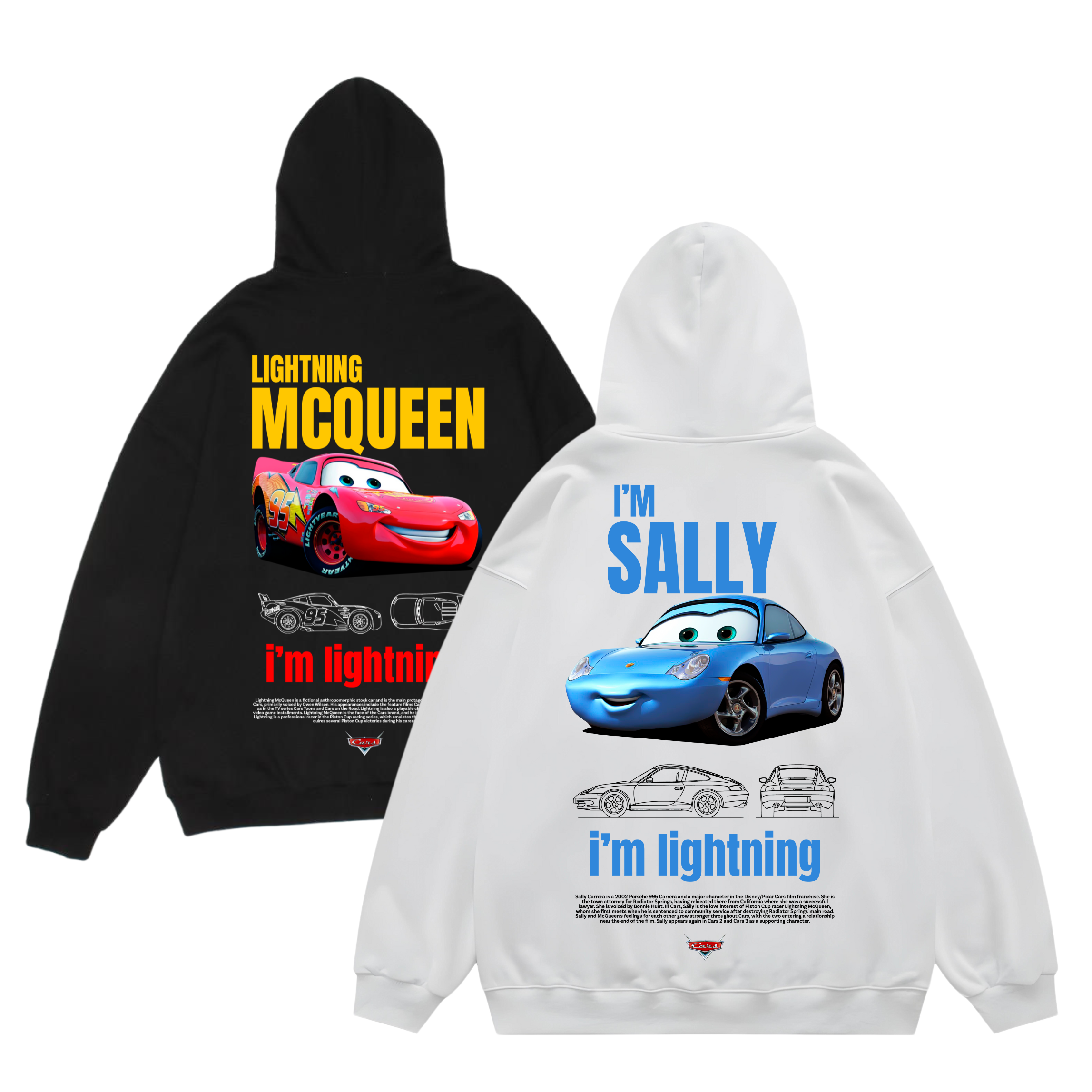 Combo Moletom Mcqueen e Sally