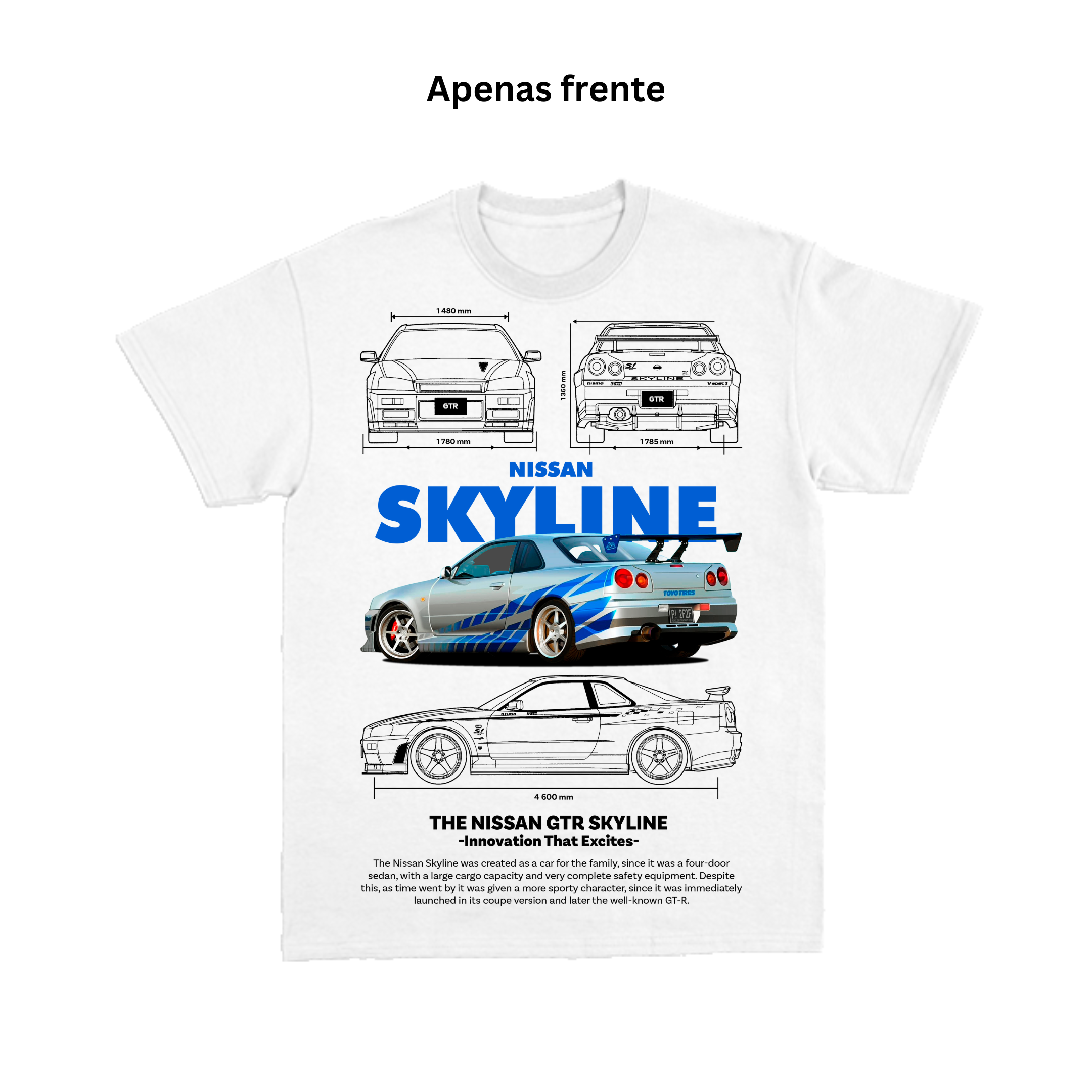 Camiseta Skyline Estampa Na Frente