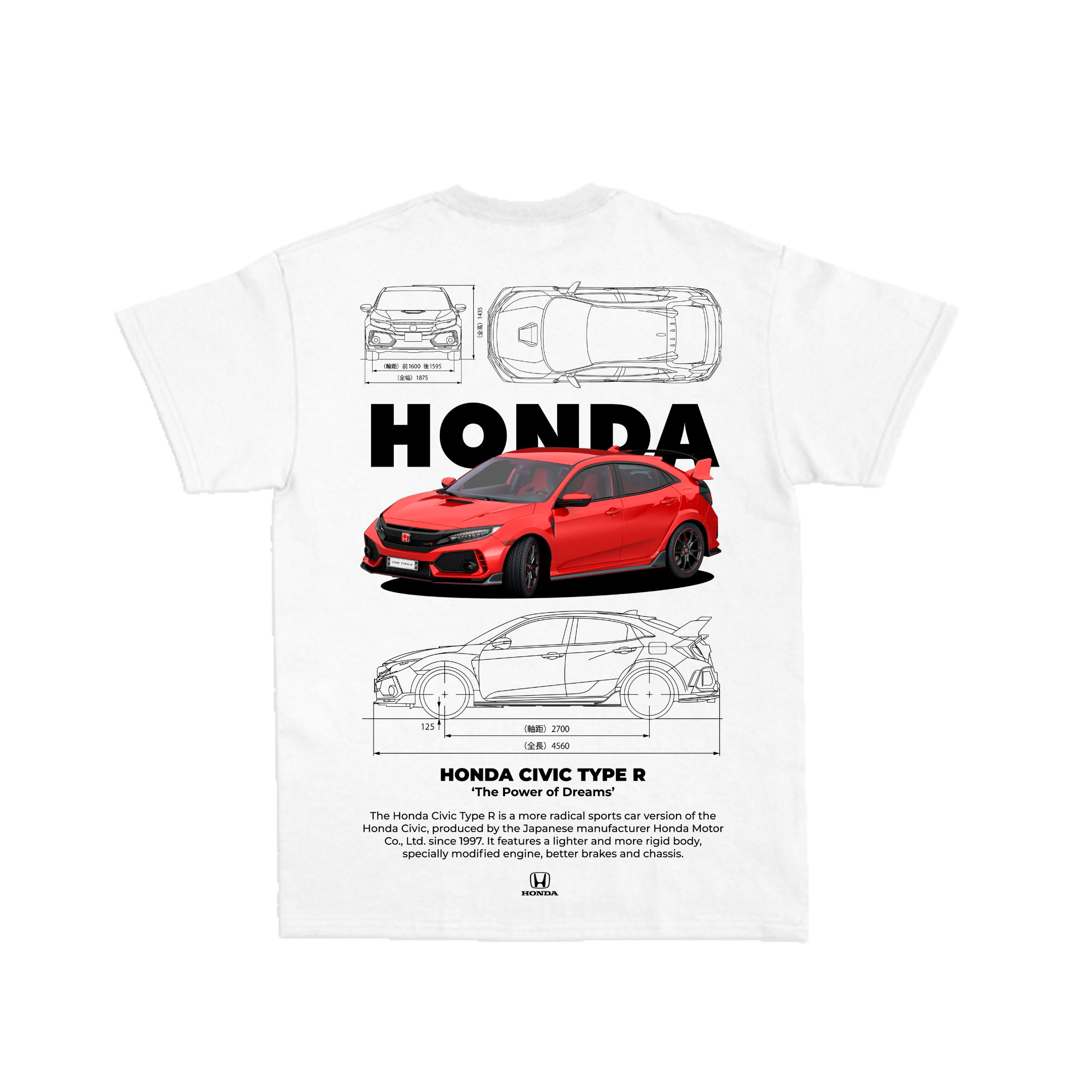 Camiseta Honda Civic Type R