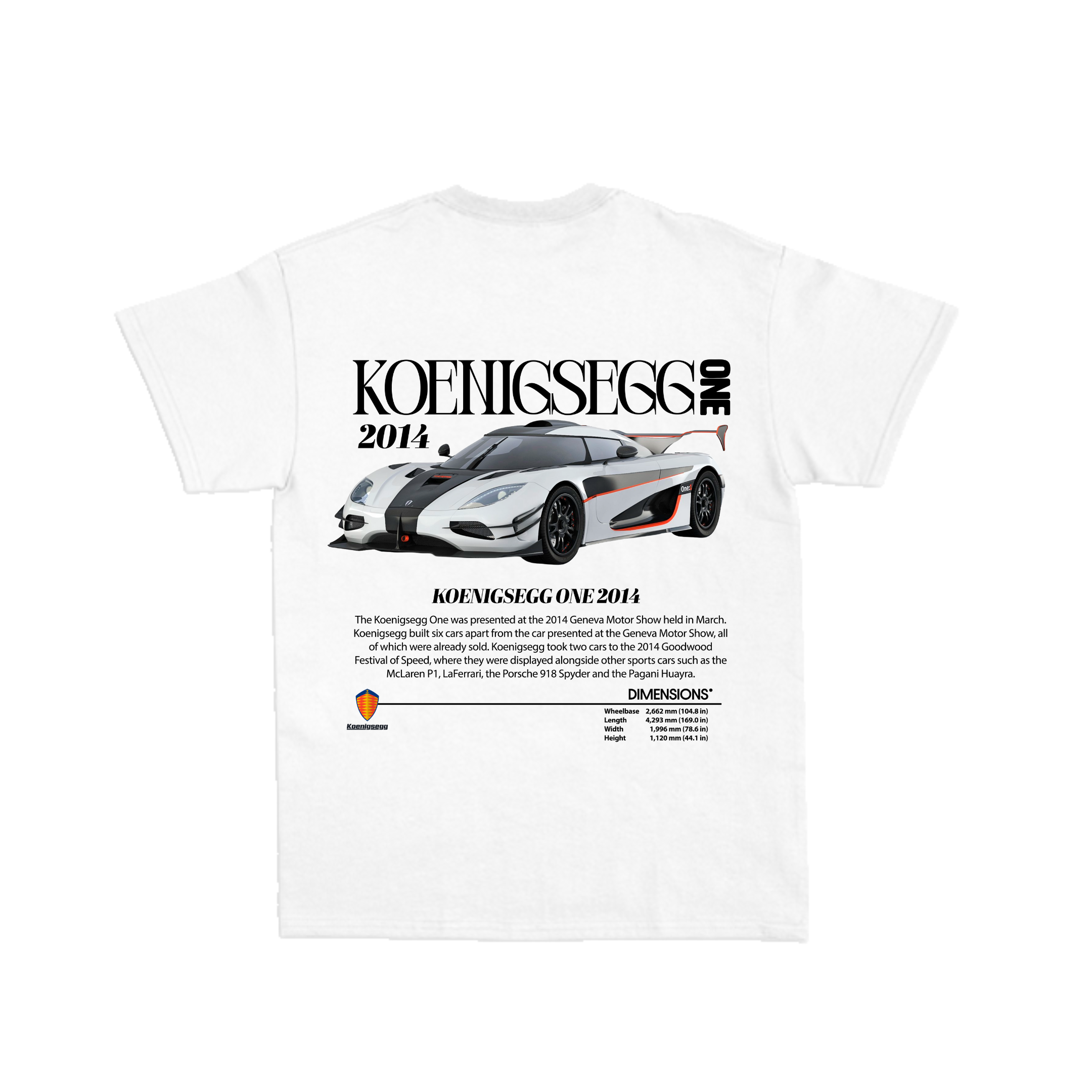 Camiseta Koenigsegg One 2014