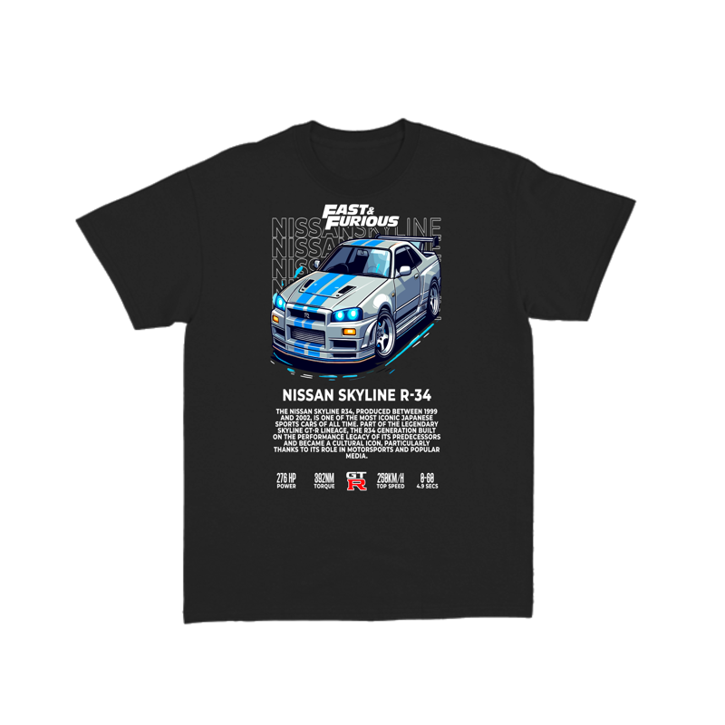 Camiseta Skyline Velozes E Furiosos