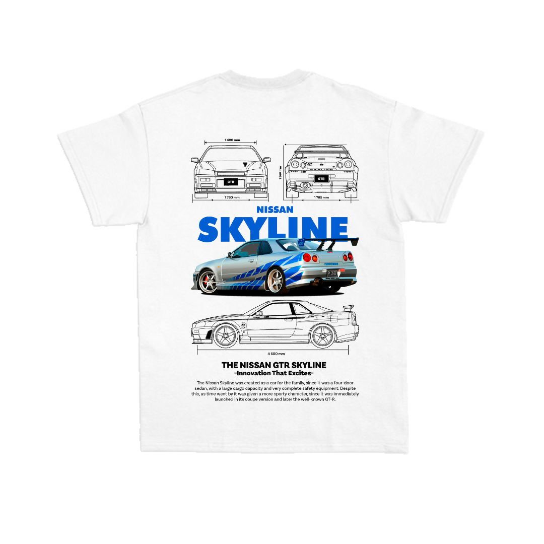 Camiseta Nissan Skyline GTR R34